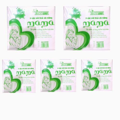 Combo 5 khăn giấy khô đa năng cao cấp Mama 600g ( 600 tờ)