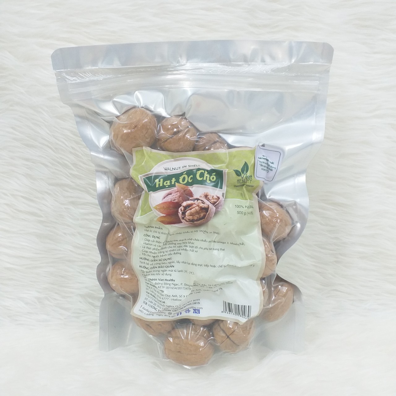 Hạt óc chó nguyên vỏ Viet Healthy 500gr