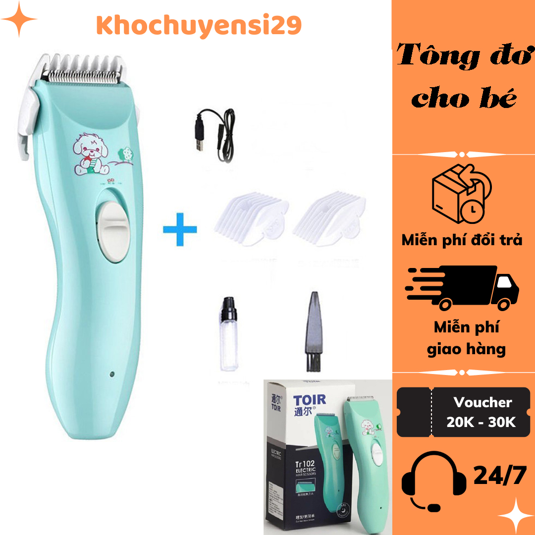 Tông đơ cắt tóc trẻ em sạc điện cao cấp an toàn cho bé