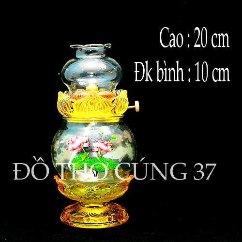 ĐÈN DẦU LƯU LY - HỒ LÔ BÔNG SEN