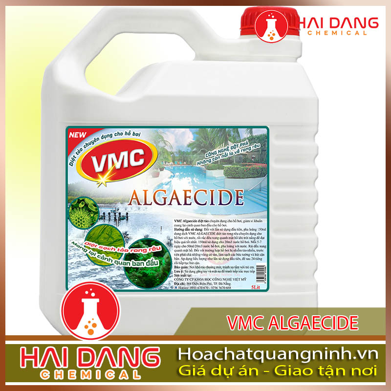 Diệt tảo chuyên dụng cho hồ bơi can 5 lit vmc algaecide