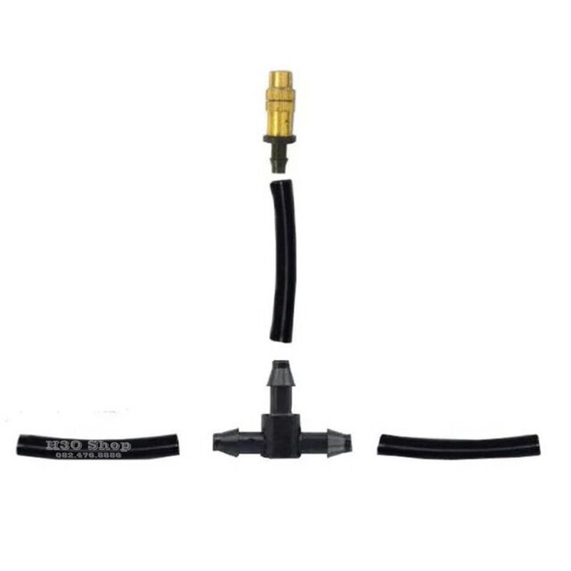 Tê chia 3 nối ống pe 6mm tưới nhỏ giọt - hệ thống tưới tự động