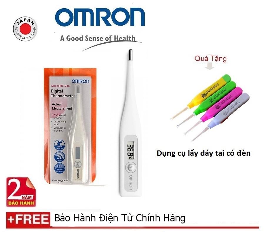 Nhiệt kế điện tử omron mc-246 + quà tặng dụng cụ lấy ráy tai có đèn
