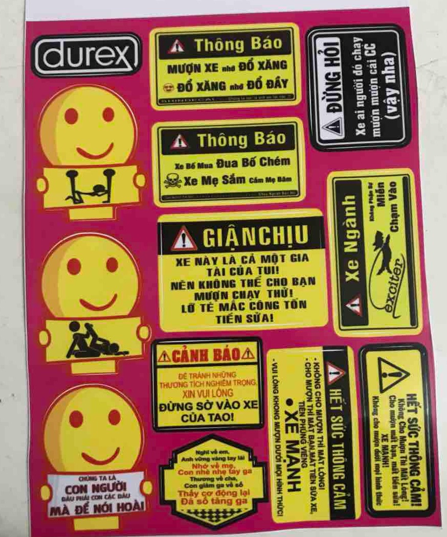 Bảng Tem Cảnh Báo Giá Rẻ - Tem 3 Lớp - Không Bay Màu - Ver 1