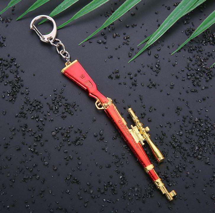 Móc khóa kar98 gold game pubg - mô hình trưng bầy k98 thép size 12cm