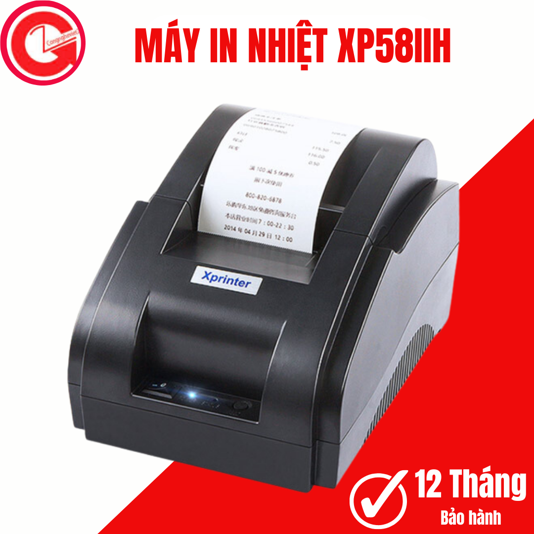 Máy in bill,máy in phiếu thanh toán,máy in hóa đơn,máy in nhiệt XPRINTER XP 58IIH