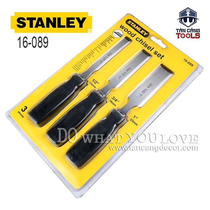 Bộ 3 đục gỗ cầm tay 13 - 19 - 25 mm stanley 16-089