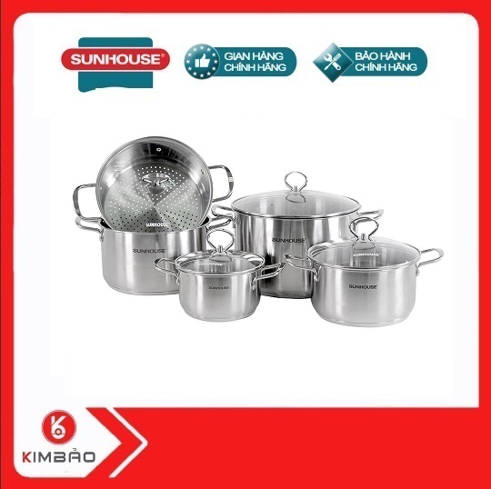 Bộ nồi inox 3 đáy sunhouse sh895