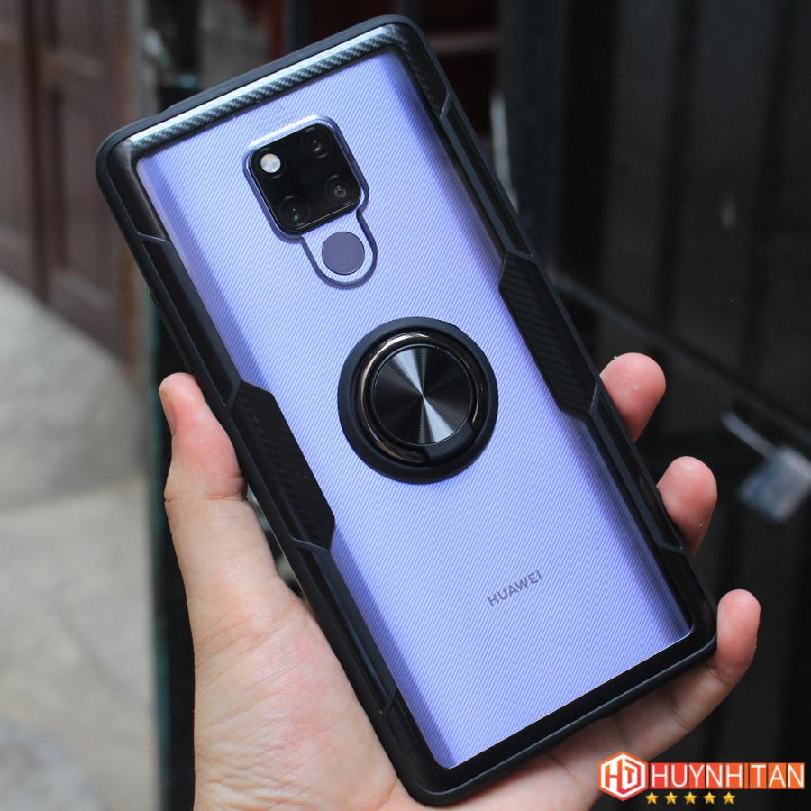 Ốp lưng mate 20x ring case viền màu mặt lưng trong suốt tích hợp iring trên ốp bảo vệ camera phụ kiện điện thoại huỳnh tân store