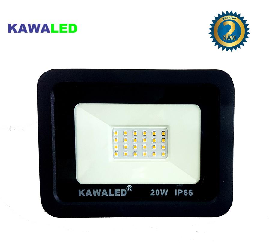 Đèn pha led kawa đúc nguyên khối ip66 20w - ánh sáng trắng