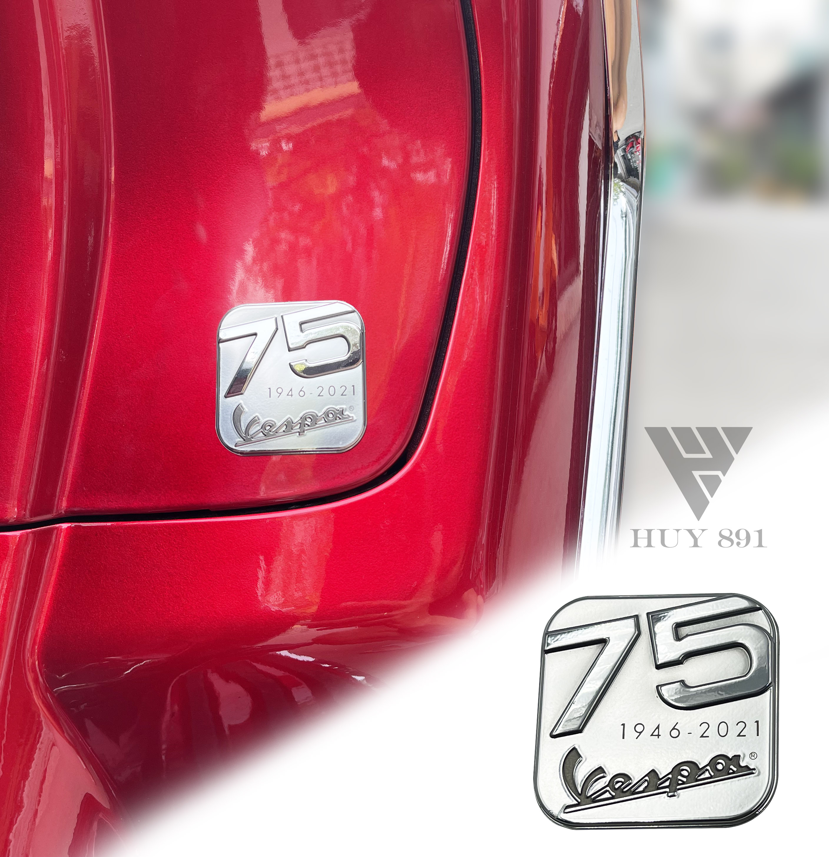 Tem 75th năm chính hãng Piaggio dành cho tất cả xe Vespa, Liberty, Medley
