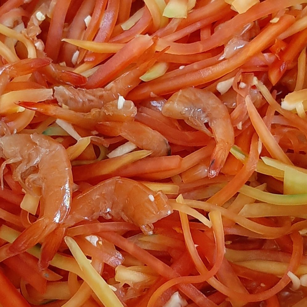 Mắm Tép Nhà làm, trộn sẵn đu đủ đặc sản miền tây, ăn là ghiền,Nào bạn đặc hàng thì mới trộn  .