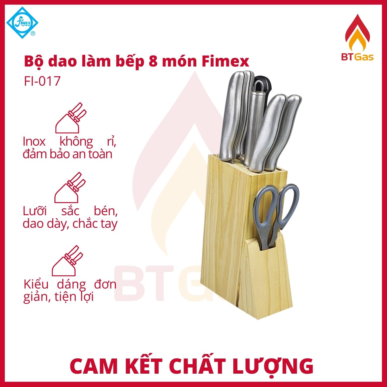 Bộ dao inox fimex 8 món fi-017