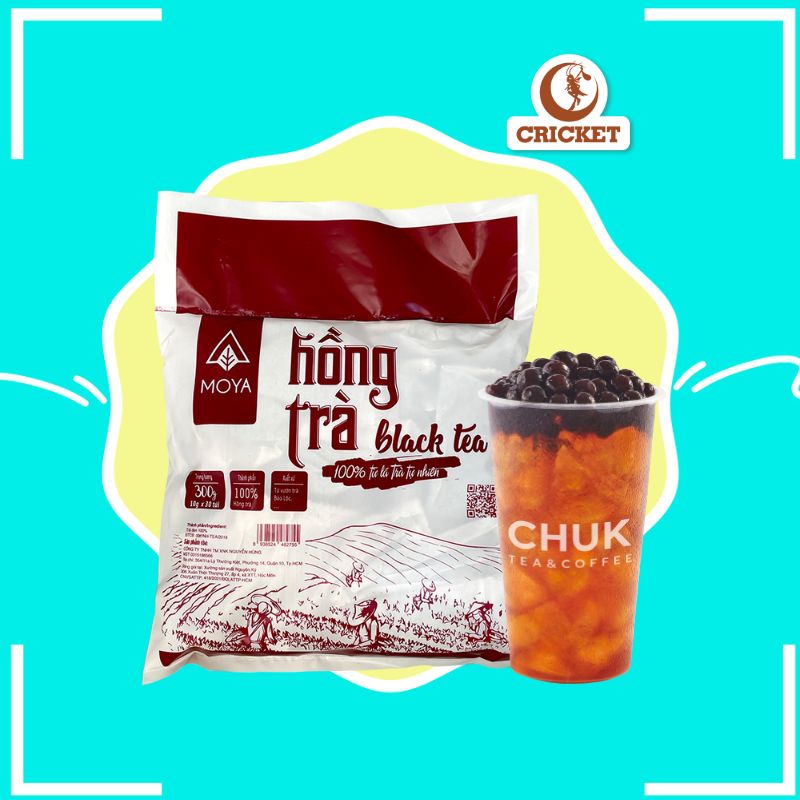Hồng Trà Túi Lọc Cao Cấp Moya 300g (30 túi x 10gr) - Nguyên Liệu Làm Trà Sữa Hồng Trà Thơm Ngon