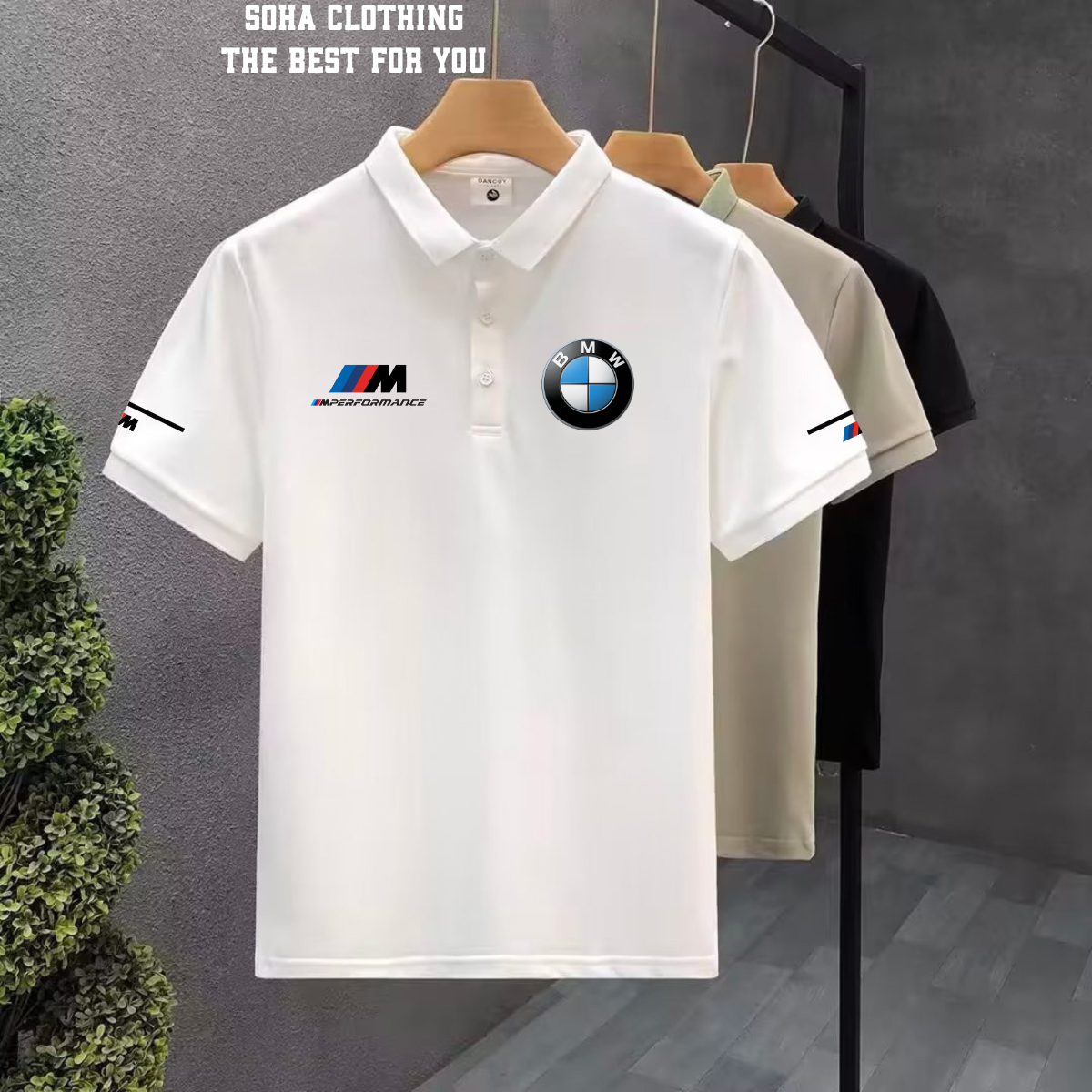 Áo polo nam  cotton SOHA CLOTHING form slimfit, áo logo xe hơi BMW, chất liệu thoáng mát, mềm mại, thấm hút mồ hôi tốt | PLmec - 3