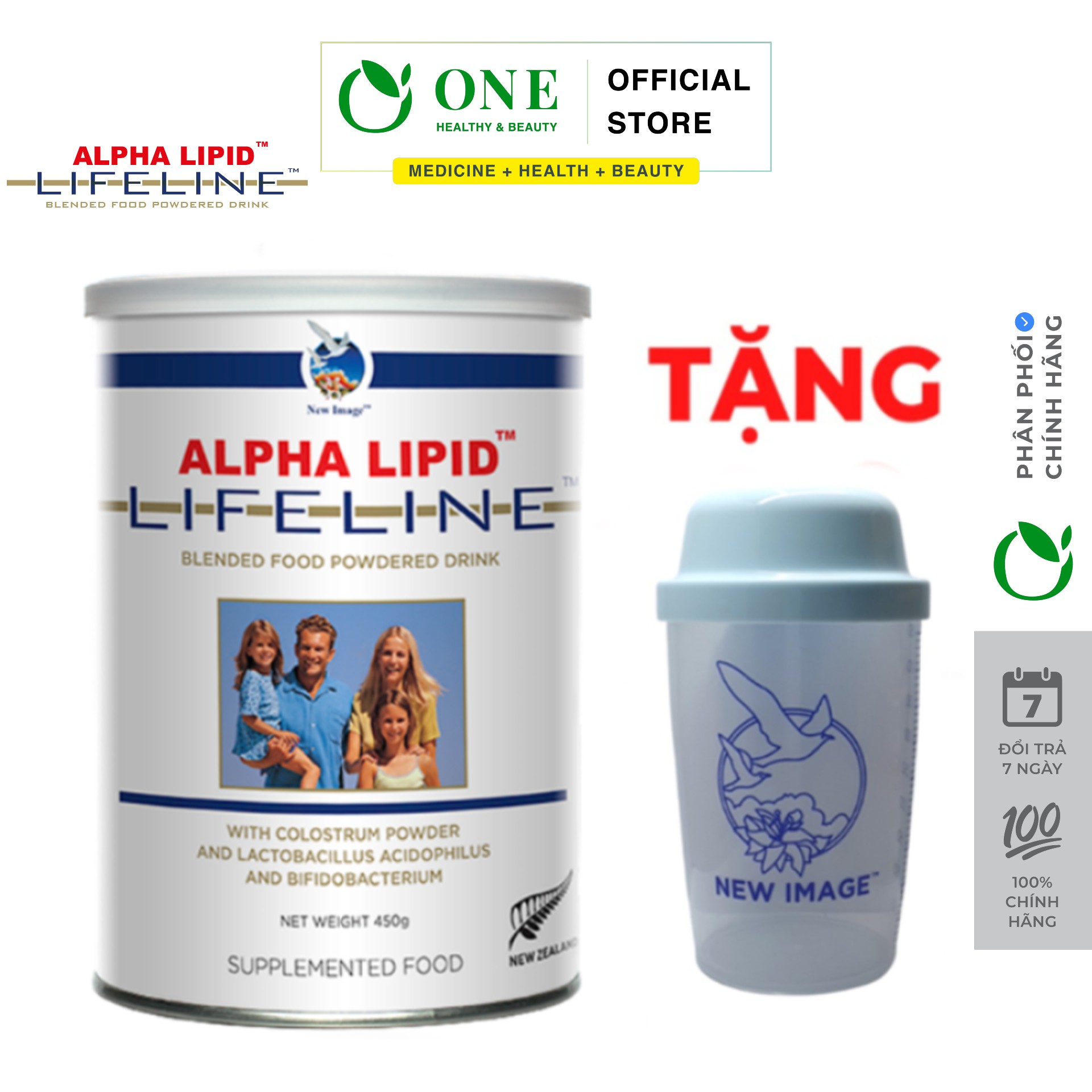 Alpha lipid chính hãng - Sữa Non New Zealand Alpha Lipid Lifeline Hộp 450g