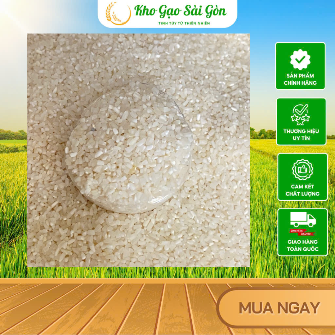 Gạo Tấm Thơm (bao 5kg) , Hoàn Toàn Không Chứa Tạp Chất, Là Tấm Sạch Chất Lượng, Không Hóa Chất