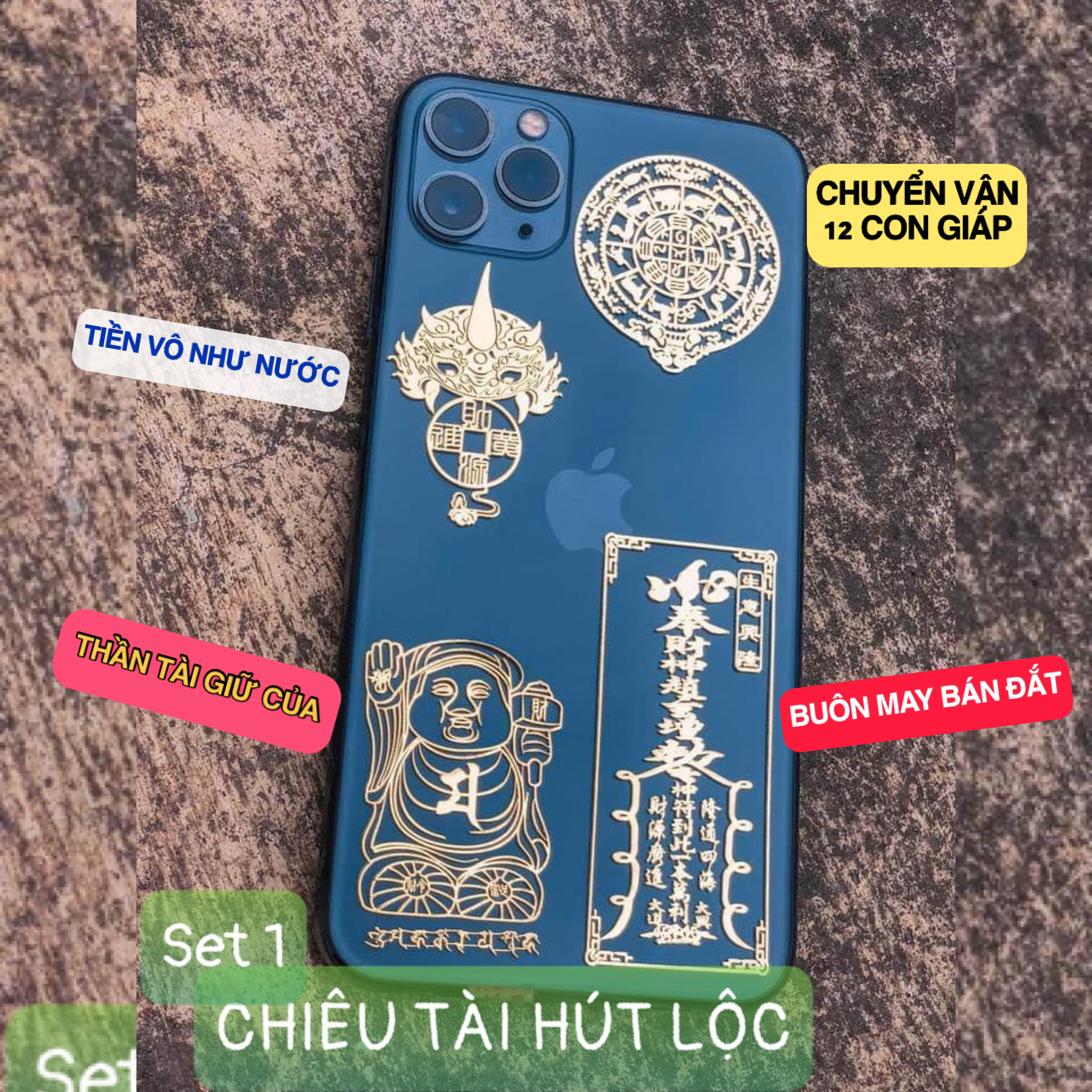 [SALE KHỦNG]LINH PHÙ BÌNH AN MAY MẮN DÁN ĐIỆN THOẠI-CỬA NHÀ- Linh Phù Tài Lộc