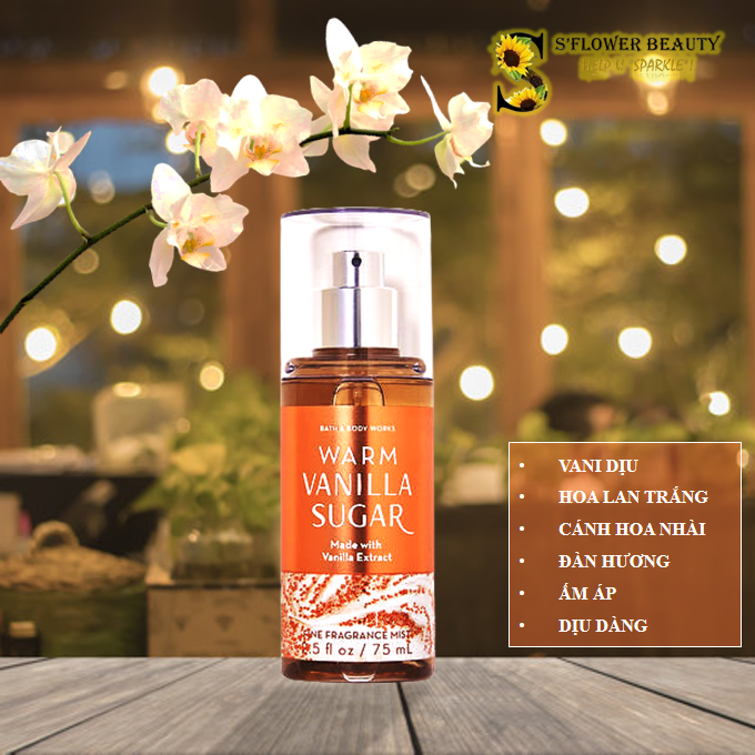TRAVEL SIZE 75ML  | 🍦 Xịt Thơm Nước Hoa Toàn Thân Size Mini Bath & Body Works Body Fragrance Mist