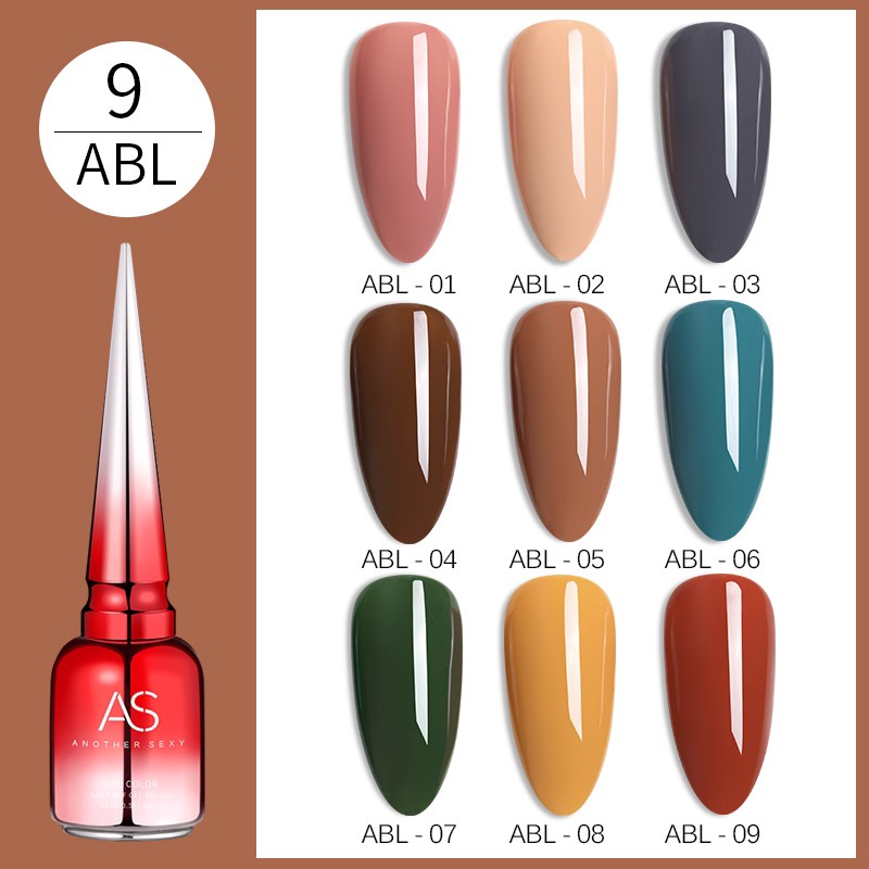 Sơn Gel AS mẫu mới chai đỏ mã ABL sơn móng tay chai 15ml chính hãng