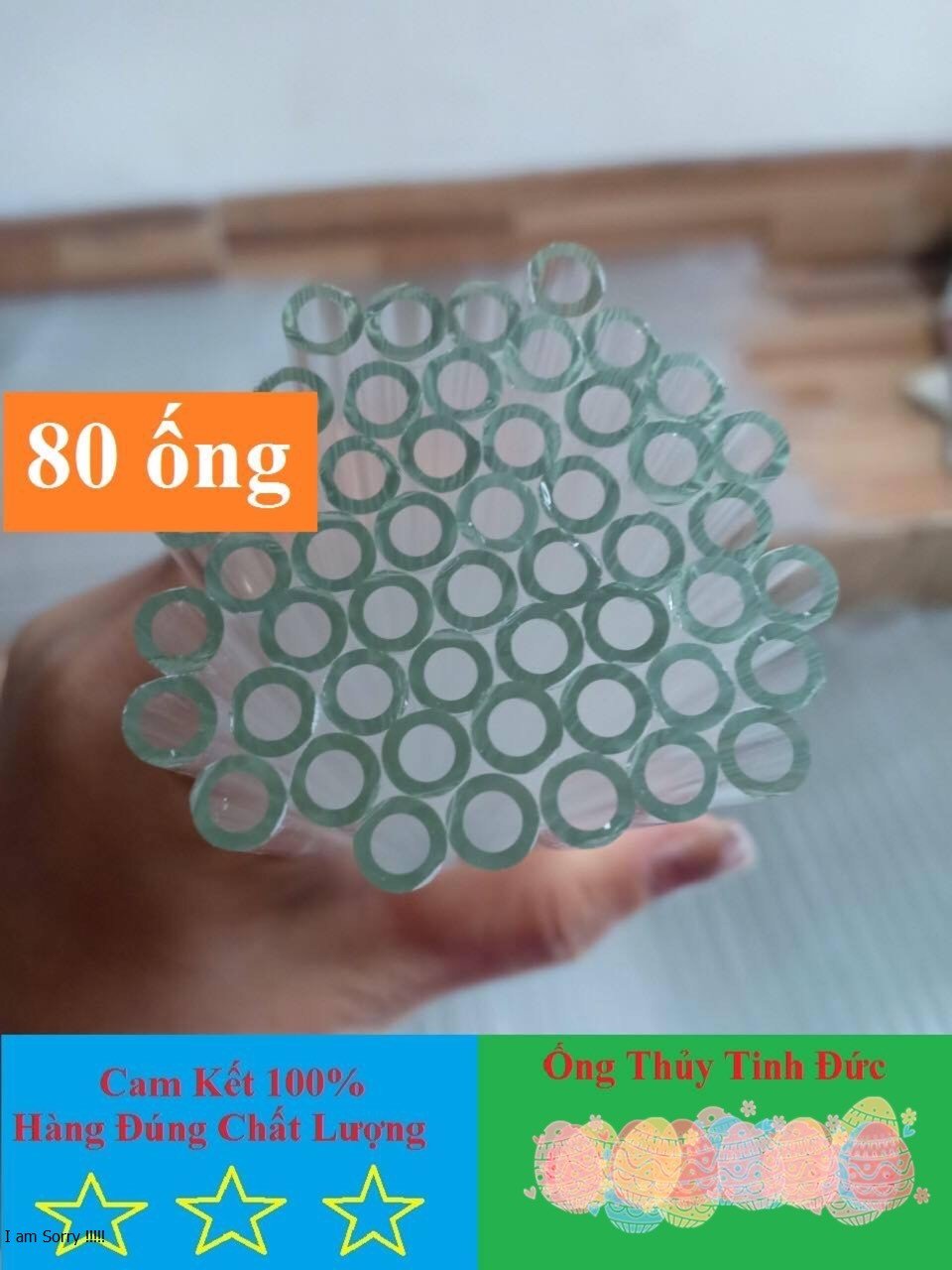 80 ống thủy tinh đức dài 20cm