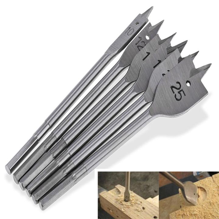 Bộ 6 mũi khoan khoét lỗ gỗ hình đuôi cá