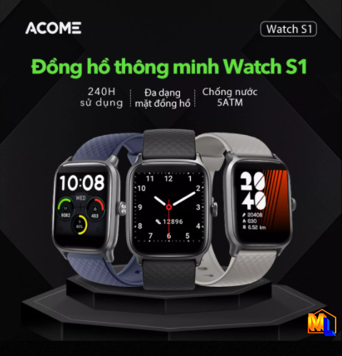 [Chính Hãng] Đồng Hồ Thông Minh ACOME Smart Watch S1