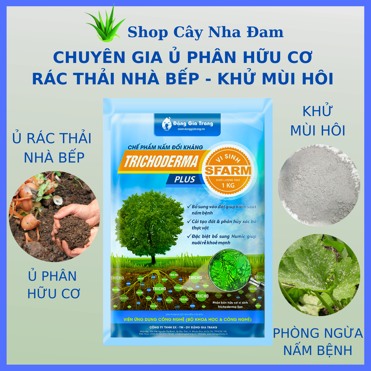 Chế phẩm trichoderma plus cao cấp chuyên ủ phân hữu cơ cho mọi cây trồng