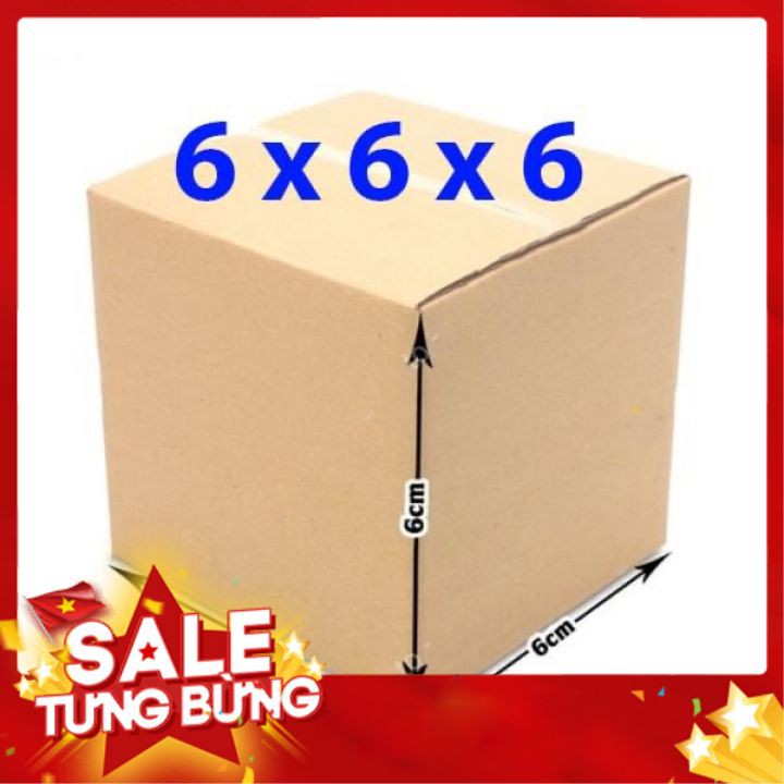 Combo 50 Hộp Giấy Size 6x6x6 Cm, Thùng Carton Gói Hàng