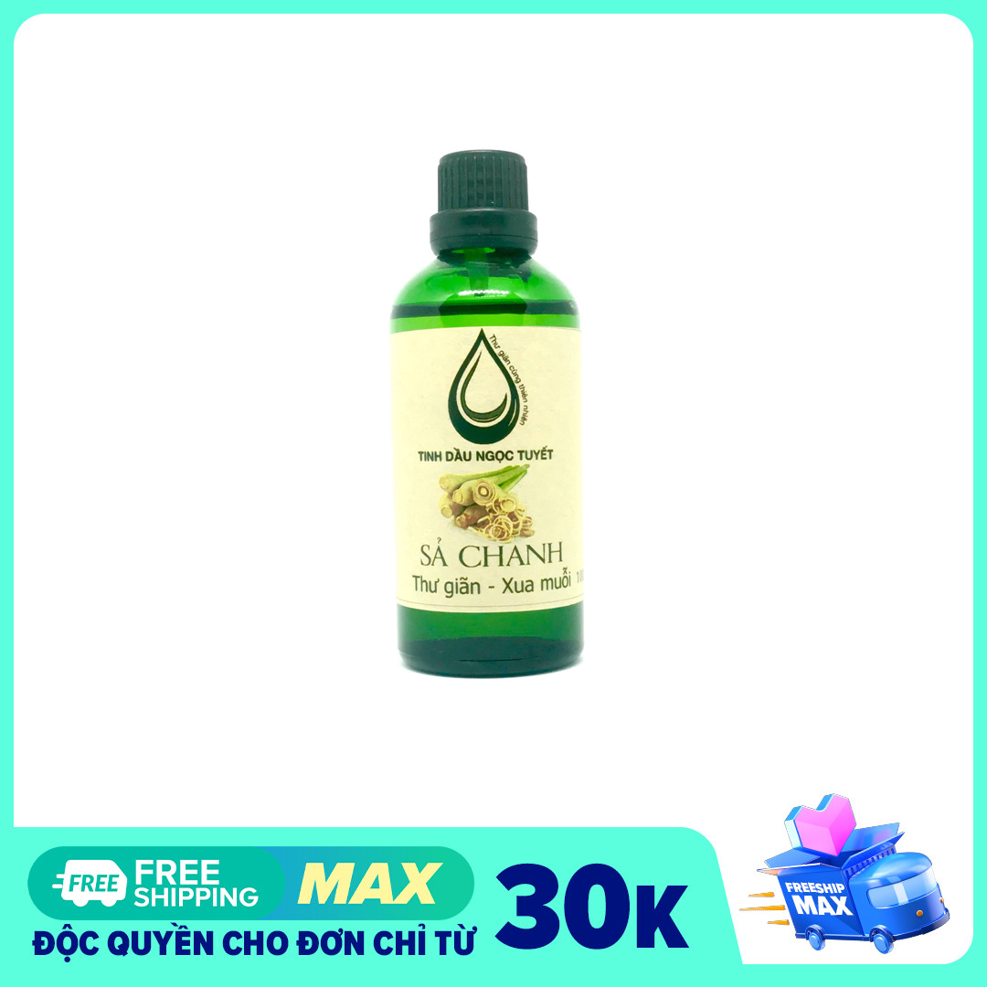 [HCM]Tinh dầu sả chanh nguyên chất thư giản và khử mùi xua đuỗi muỗi Ngọc Tuyết 100ml