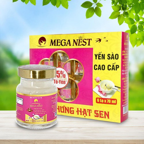 COMBO 12 HỦ YẾN SÀO CHƯNG HẠT SEN CAO CẤP 15% YẾN