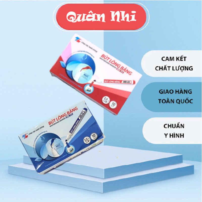 Bút lông viết bảng trắng thông dụng tl hộp 10 cây
