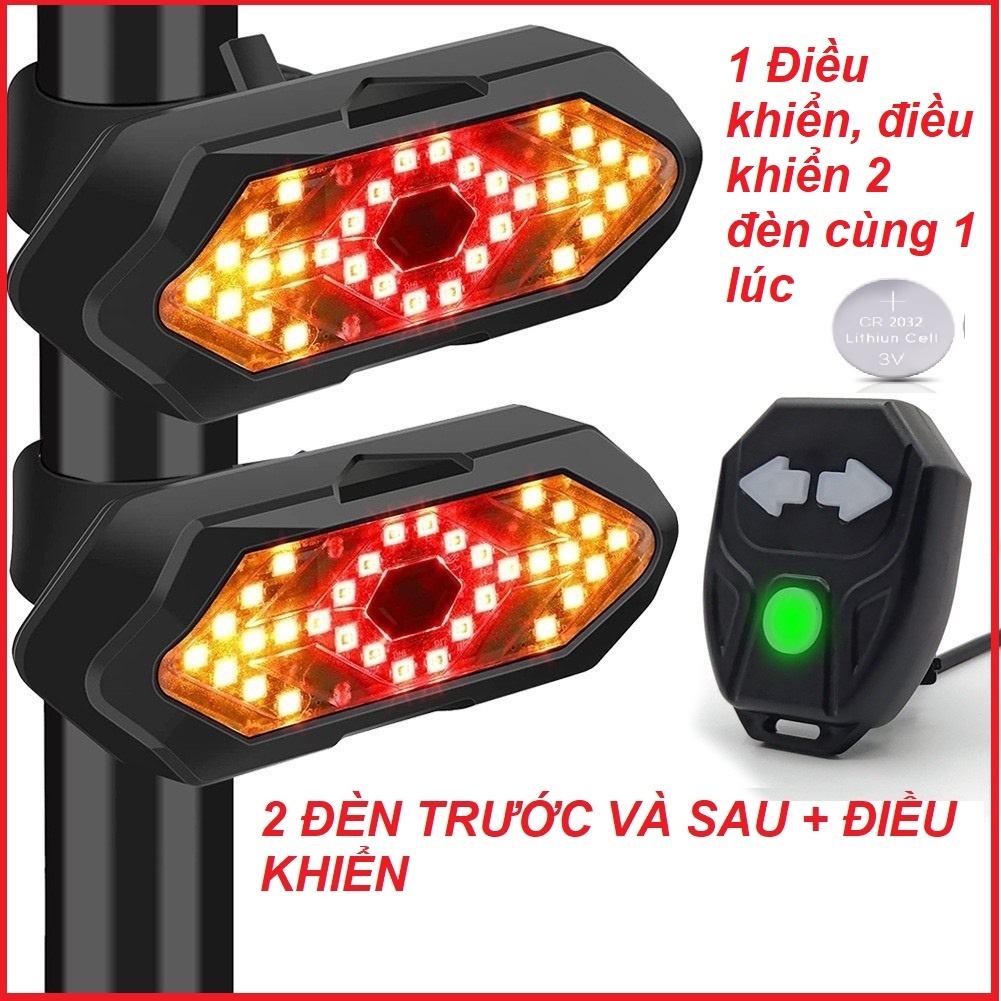 Đèn Xi Nhan Điều Khiển Từ Xa Gắn Đuôi Xe Đạp Hoặc tay lái xe đạp hàn cao cấp