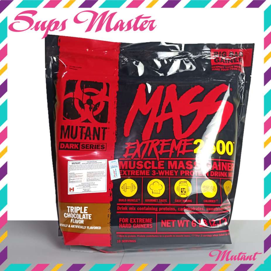 Mass tăng cân mutant mass extreme 2500 6lbs 2,72kg - sữa tăng cân tăng cơ bổ sung protein