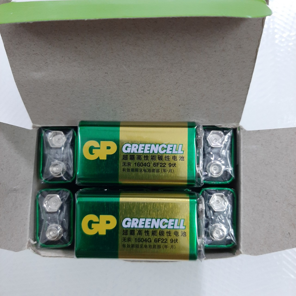 Pin vuông 9v gp greencell 6f22- 1604g