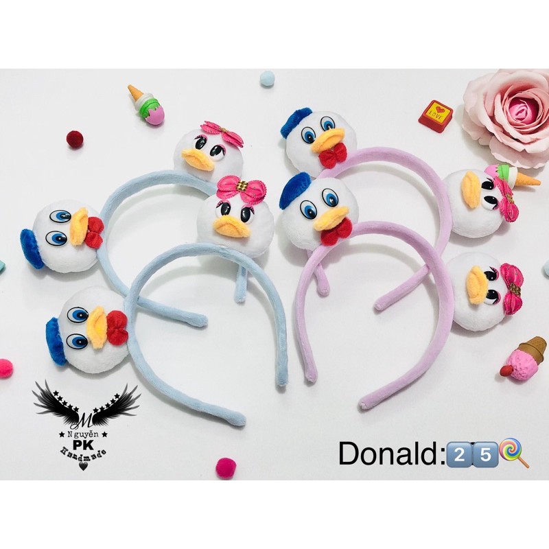 Băng đô cài tóc vịt donald & daisy