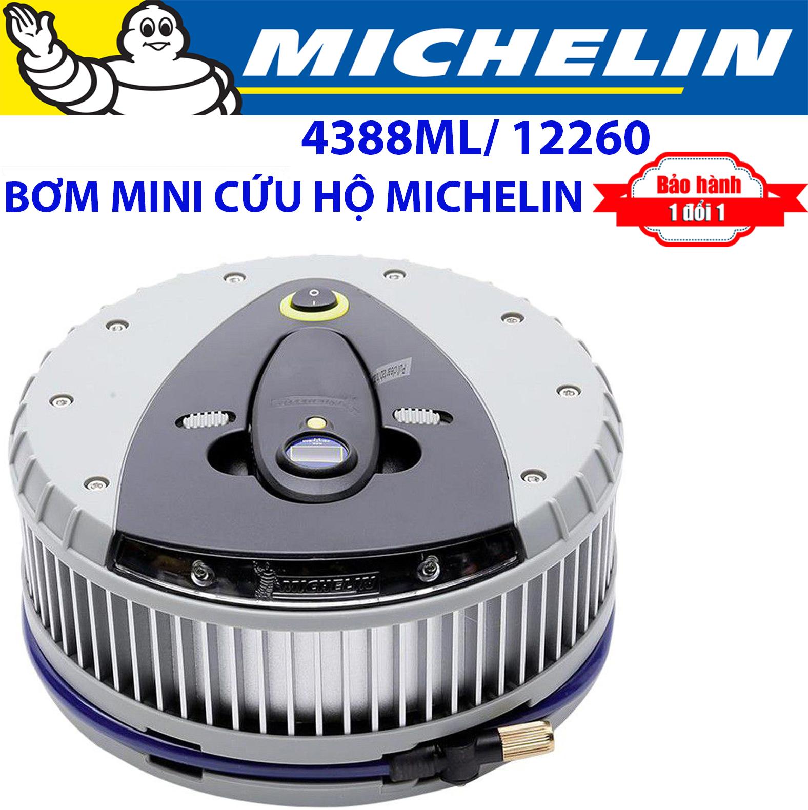 Bơm Mini Michelin dùng điện 12v sạc ô tô 4388ML/ 12260 - Bơm cứu hộ sự cố ô tô