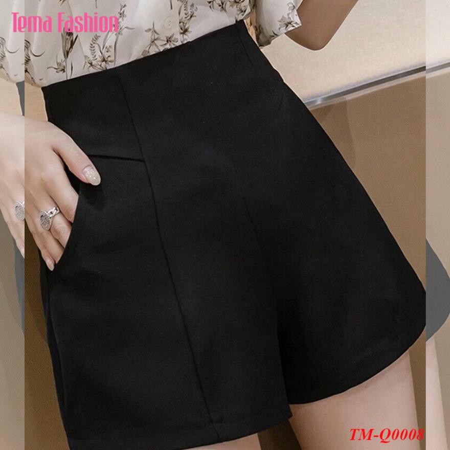 Quần đùi nữ MIA 1992 cao cấp - Quần short nữ dáng chữ A vải tuyết mưa ống rộng lưng cao form chuẩn tôn dáng