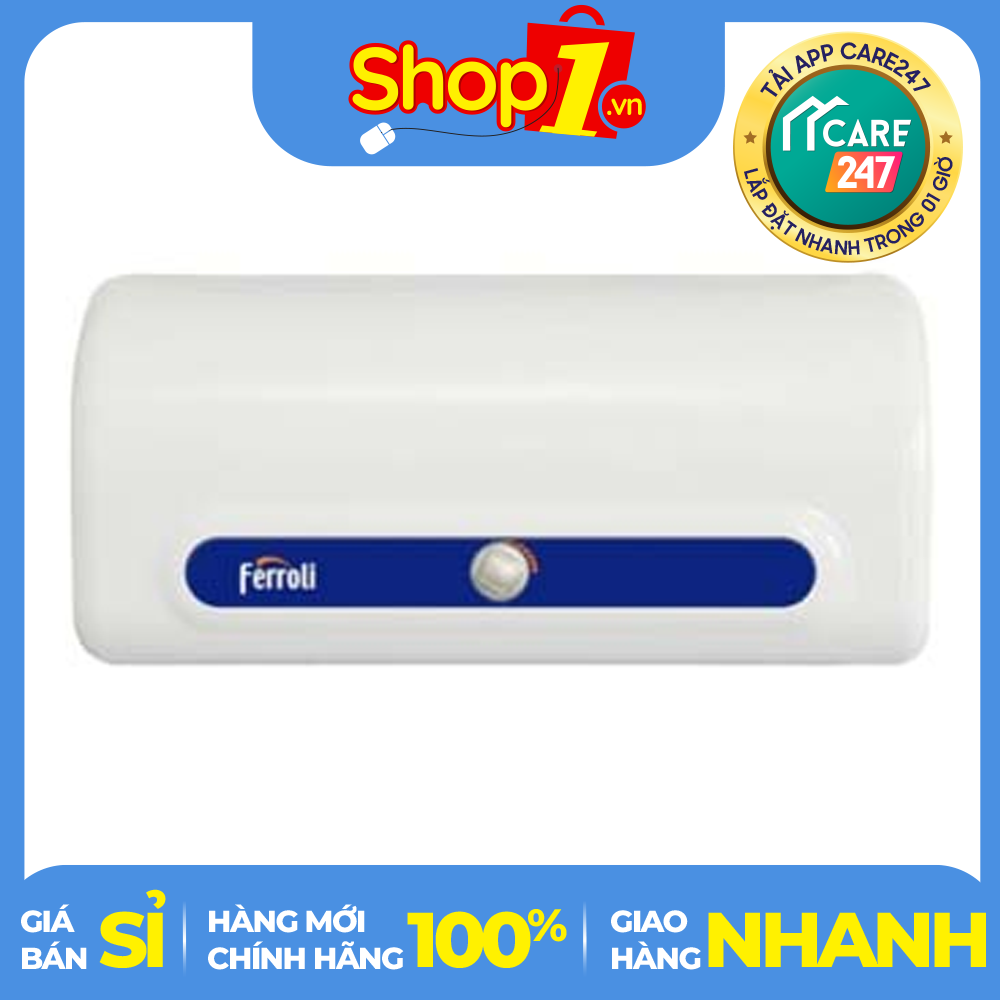 Máy nước nóng gián tiếp ferroli qq evo 20l ae -dung tích bình chứa 20 lít công suất làm nóng 2500w