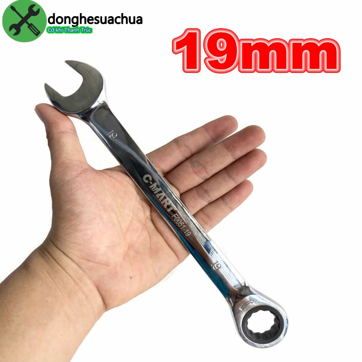Cờ lê vòng miệng tự động c-mart f0051-19 19mm