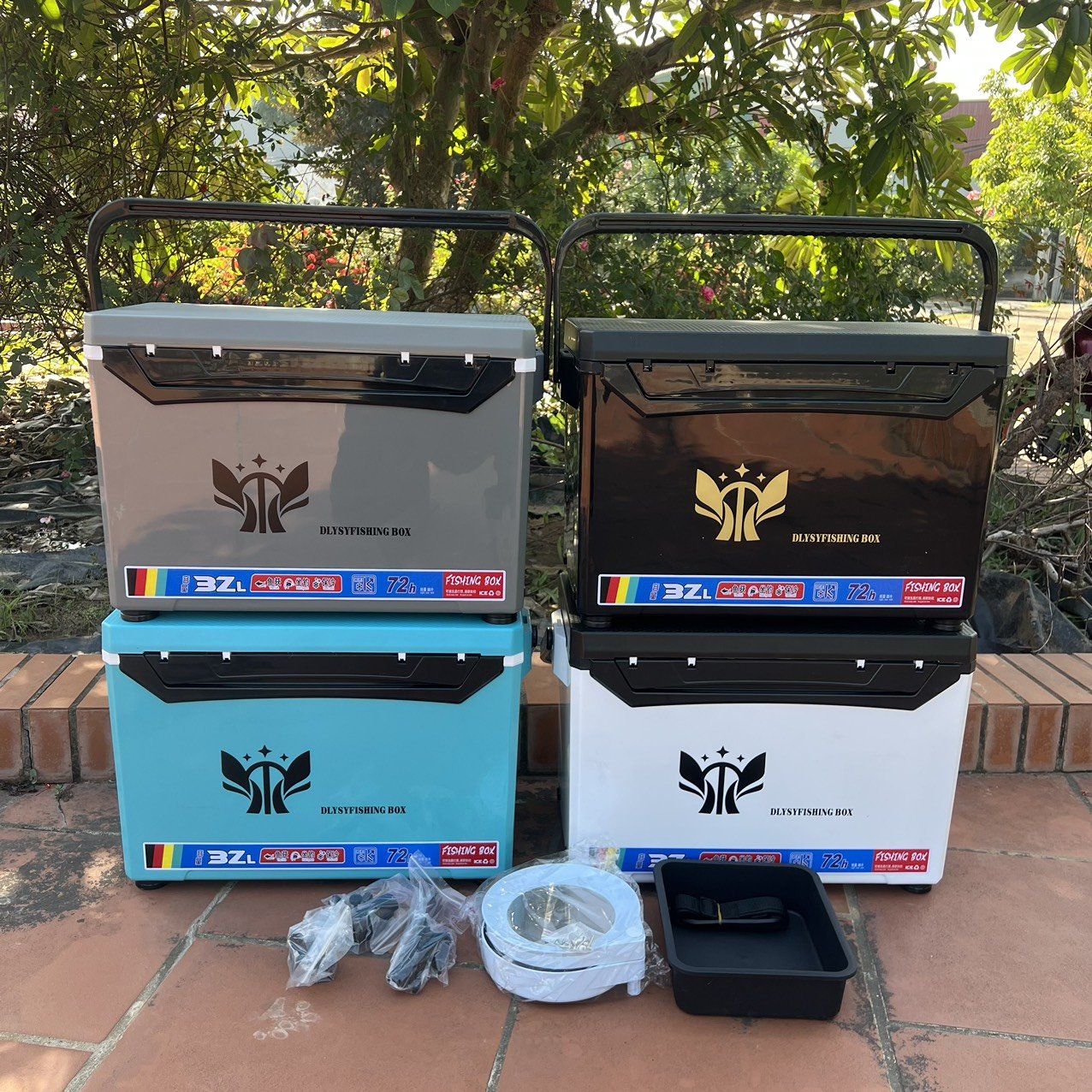 Thùng câu đài 26l, 32l không tựa full pat