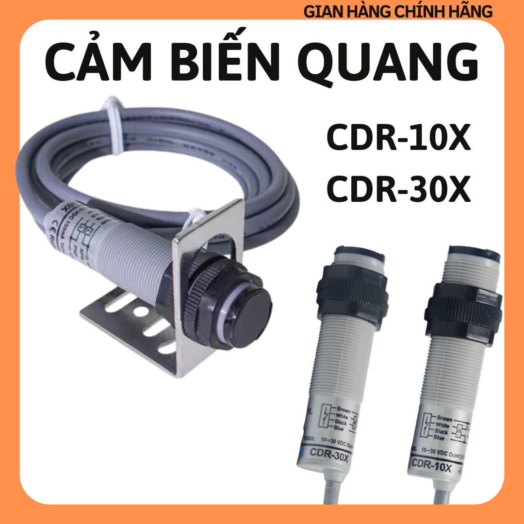 Cảm biến quang CDR-10x,CDR-30x phi 18,công tắc cảm biến,cảm biến tiệm cận,cảm biến điện dung,cảm biến sensor,cảm biến hồng ngoại,cảm biến từ,cảm biến khoảng cách,cảm biến kim loại tiệm cận