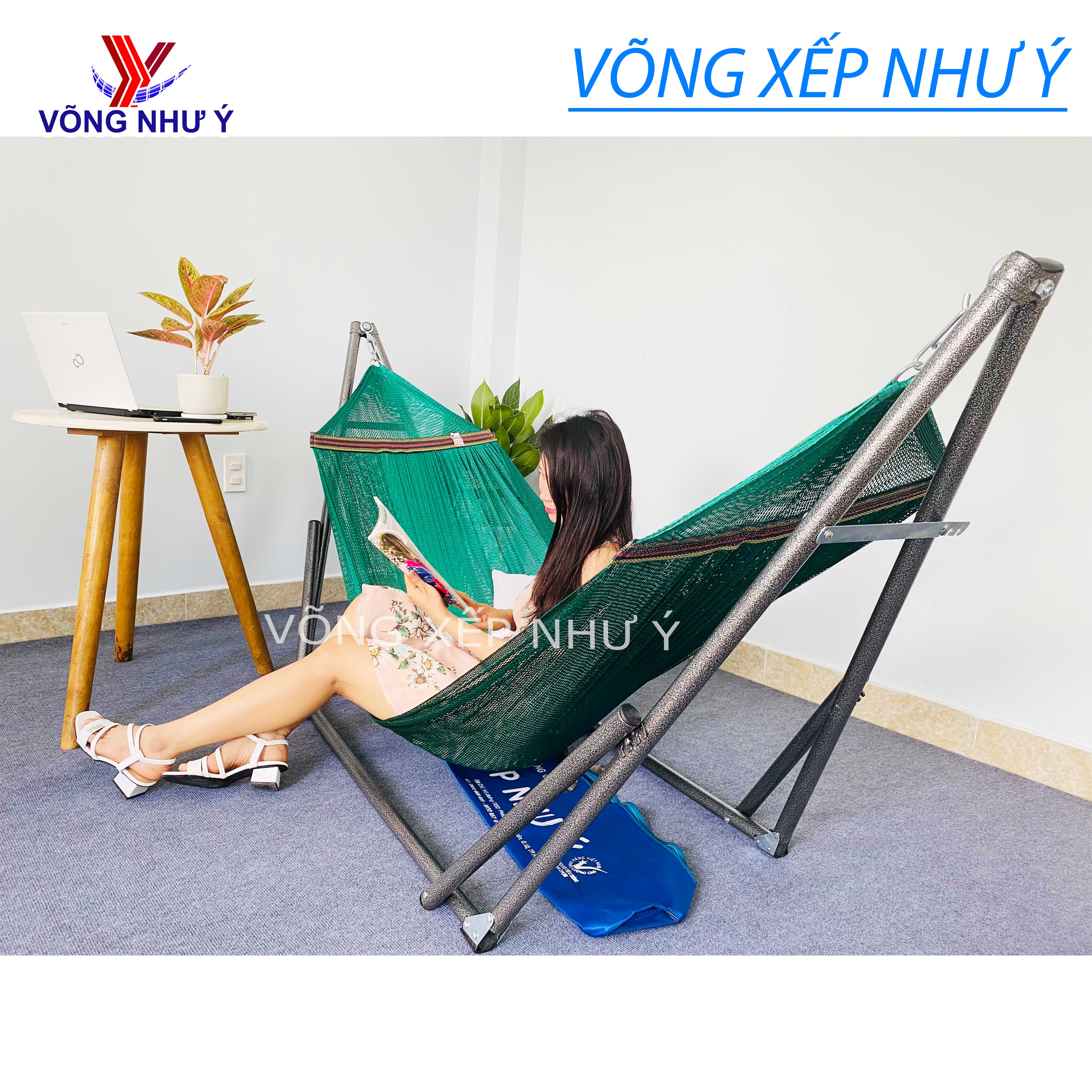Võng xếp thép sơn tĩnh điện cao cấp tiêu chuẩn Nhật Bản dày chắc chắn, võng lưới 2 lớp gấp gọn loại 1 rộng dày mịn nằm êm thoải mái sản phẩm của võng xếp Như Ý