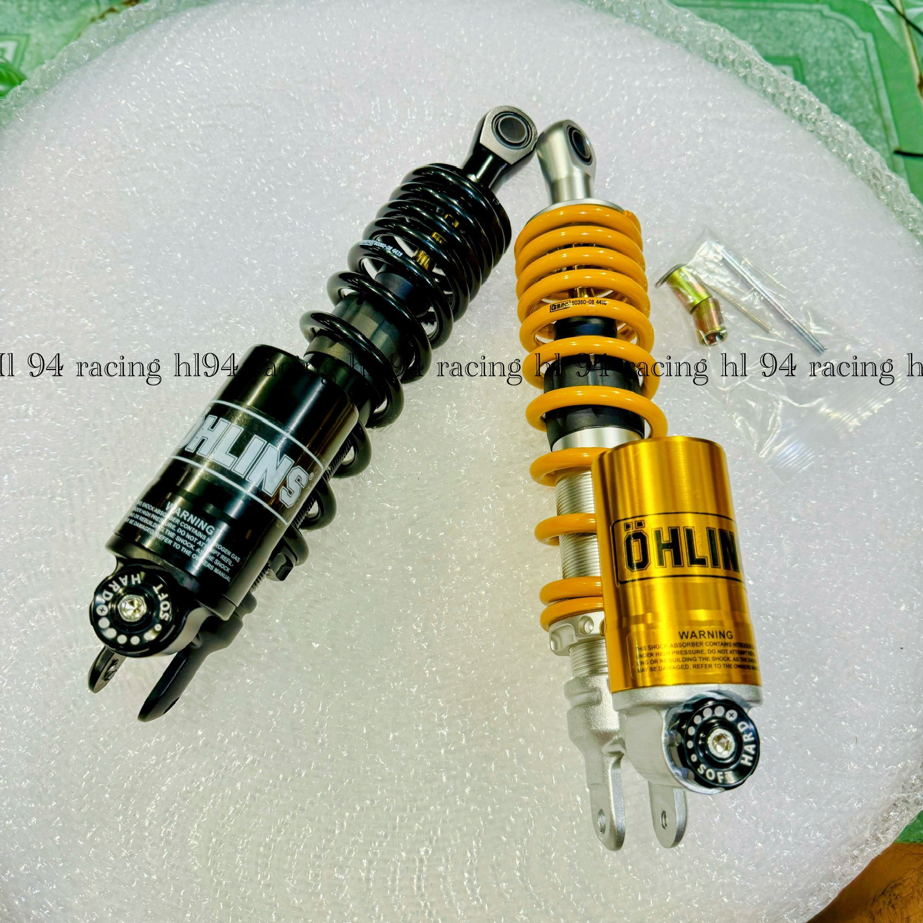 Phuộc Ohlins Vario Bình Dầu Dưới Ty Vàng Tặng lò xo đen