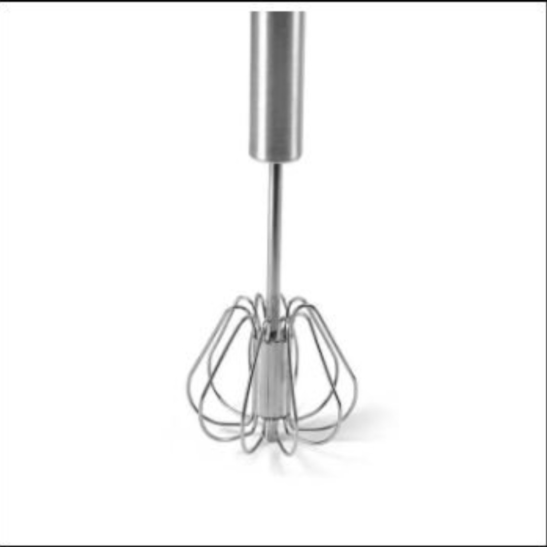 Cây đánh trứng bằng inox tự xoay cầm tay nhỏ gọn đa năng 25cm tiện ích