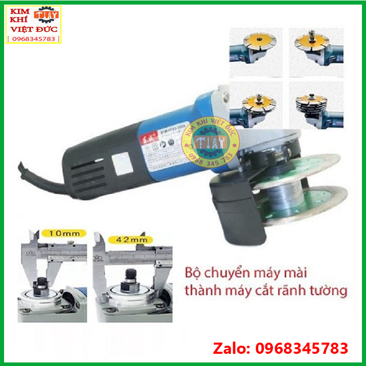 BỘ ĐẦU CHUYỂN ĐỔI MÁY MÀI SANG MÁY CẮT RÃNH TƯỜNG- LƯỠI CẮT 100MM