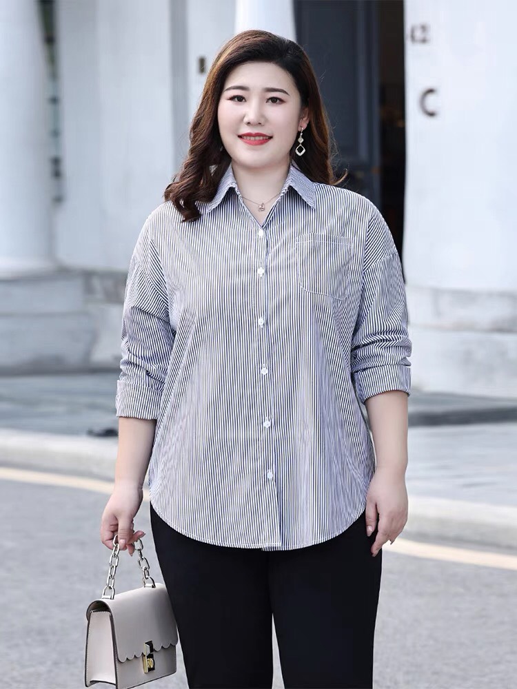Áo sơ mi sọc trung niên bigsize cao cấp - Ga323