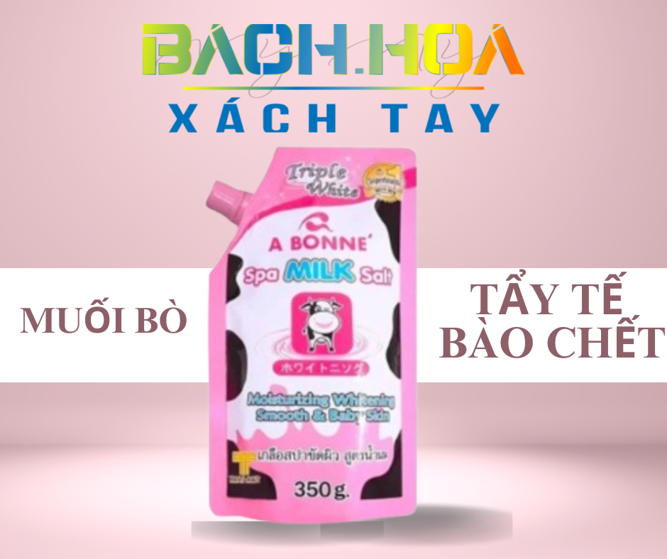 MUỐI TẮM SỮA BÒ TẨY DA CHẾT BODY ABONE THÁI LAN CHÍNH HÃNG MẪU MỚI NẮP HỒNG