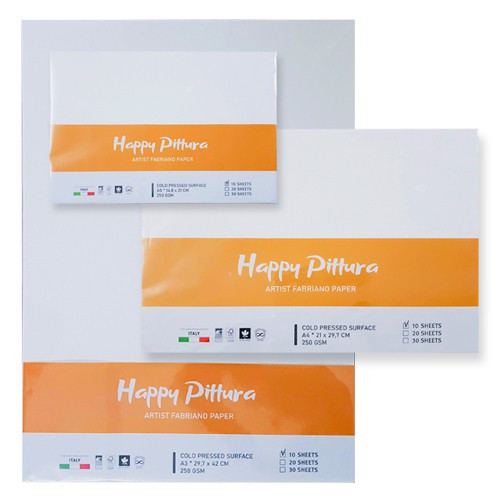Giấy vẽ màu nước 250gsm happy pittura