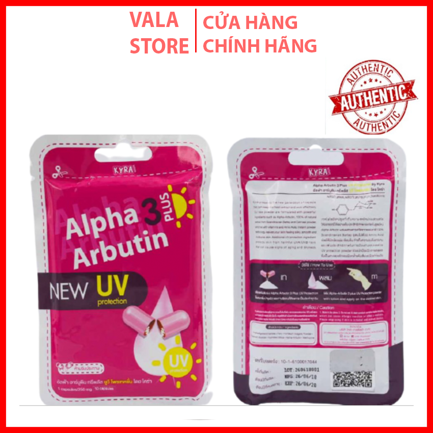 [HCM]Viên kích trắng Alpha Arbutin 3 Plus Chống Nắng UV hộp 10 viên